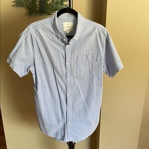 Brunswick by Cotton:On Men's Blue Striped Shirt